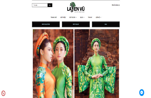 mẫu thiết kế website thương hiệu l&agrave; sen vũ